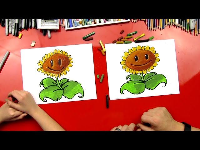 How To Draw A Sunflower (Plants vs. Zombies)