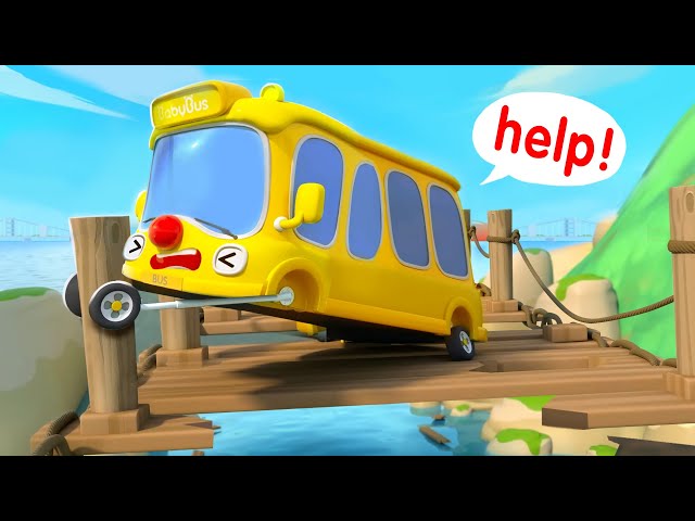Bus in Trouble🚌 | Wheels on the Bus | Car Cartoon | Nursery Rhymes & Kids Songs | BabyBus