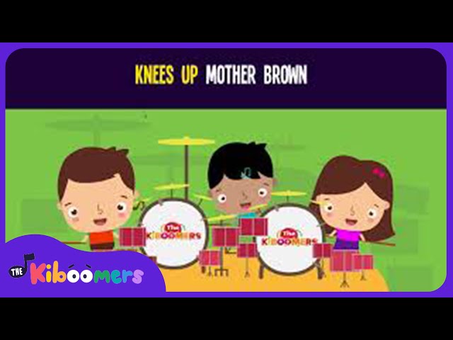 Knees Up Mother Brown Lyric Video - The Kiboomers Preschool Songs & Nursery Rhymes