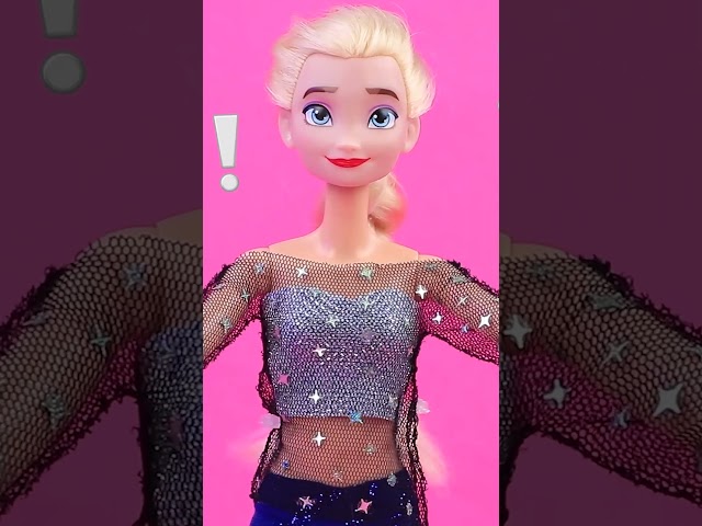 Elsa Became a Rock Star? DIYs for Dolls #shorts