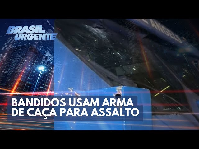 Bandidos usam arma de caça para assalto | Brasil Urgente
