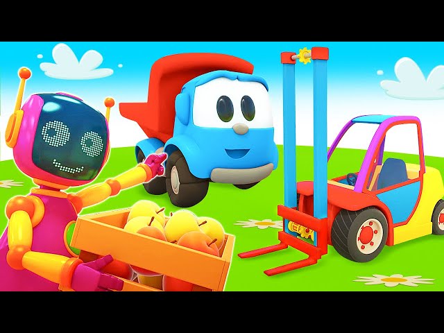 Leo the Truck & a loader for kids on the farm. Car cartoons for kids & videos for kids.