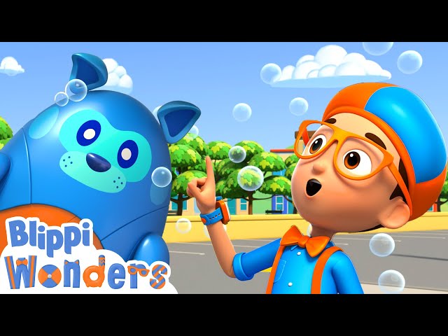 Blippi Wonders - Blippi Plays With Bubbles! | Blippi Animated Series | Blippi Toys