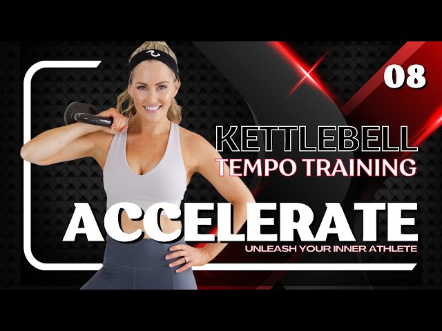37 Minute KETTLEBELL FULL BODY STRENGTH Tempo Training Workout (Accelerate Day #8)