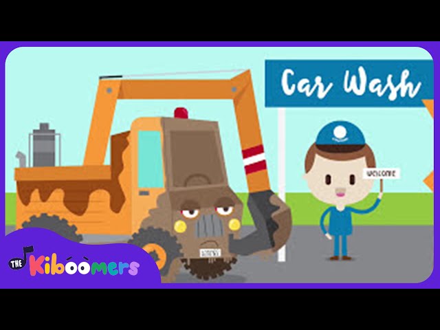 Construction Car Wash - The Kiboomers Preschool Songs & Nursery Rhymes about Trucks