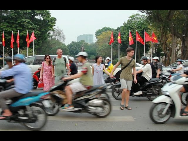 Crossing The Street in Hanoi