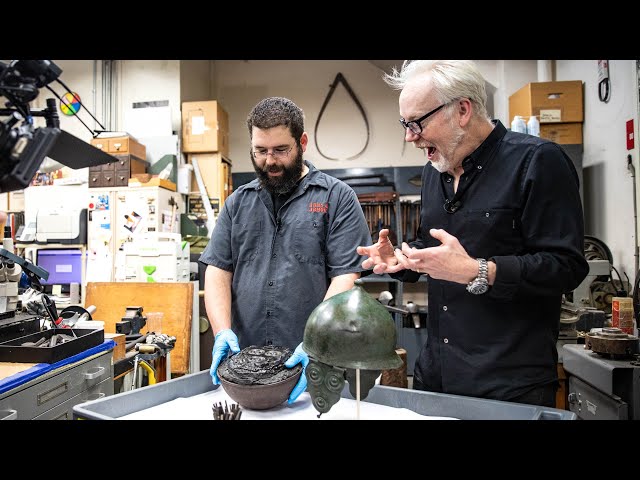 Adam Savage Learns Ancient Helmet Hammering Techniques!