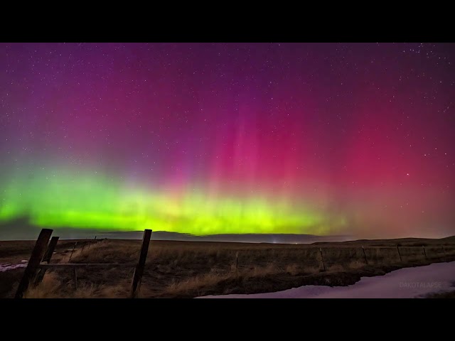 STEVE Phenomenon and Aurora from March 23, 2023 near New Underwood, South Dakota.