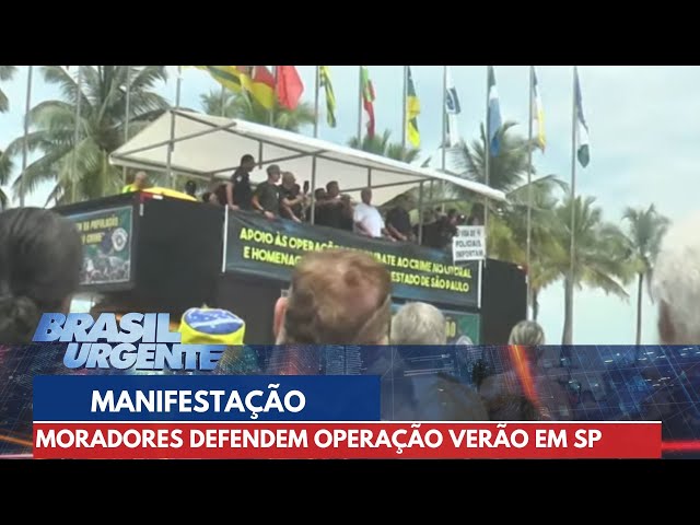 Manifestantes fazem ato a favor do policiamento no litoral de São Paulo | Brasil Urgente