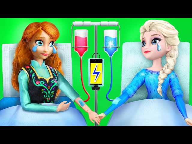 Elsa, Anna and Ladybug in the Hospital / 28 Frozen DIYs