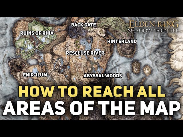Elden Ring DLC - How To Get To All Areas of The Map & Secret Locations - Shadow of the Erdtree