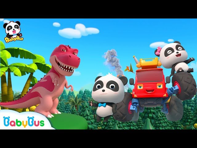 Baby Panda's Dinosaur World Trip | Dinosaur Song | T-Rex | Nursery Rhymes | Kids Songs | BabyBus