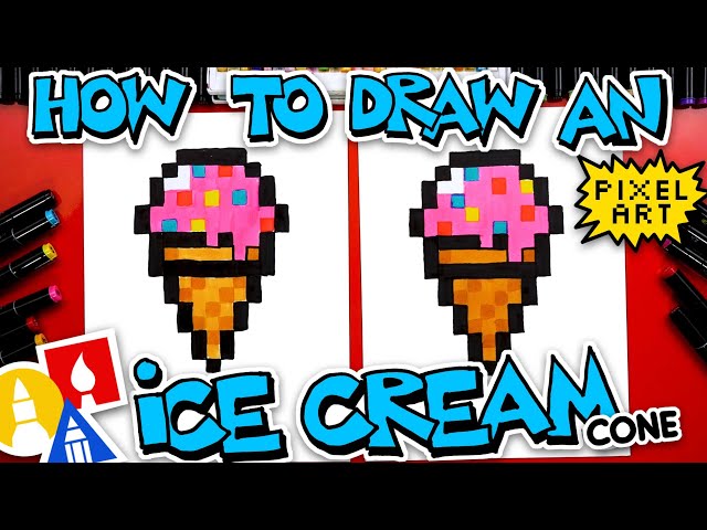 How To Draw An Ice Cream Cone Pixel Art
