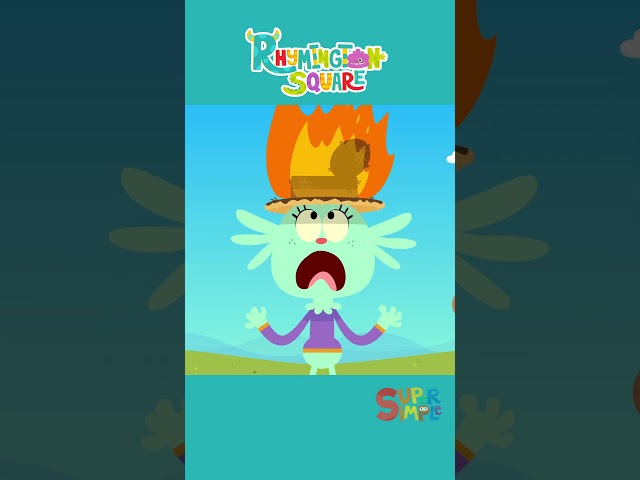 There's A Monster In My Hat #shorts #rhymingtonsquare #kidscartoon