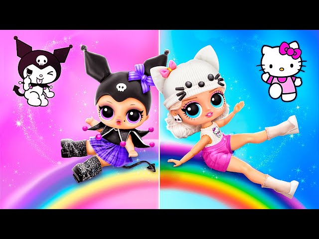 Hello Kitty vs Kuromi / 31 Miniature DIYs for LOL OMG