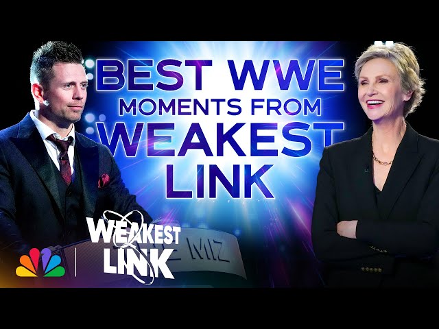 Host Jane Lynch Tries to Control the Chaos Through the Best WWE Moments | Weakest Link | NBC