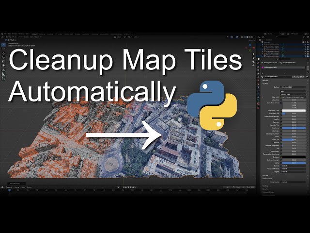 Cleanup Map Tiles Fast Using Blender 3.6+