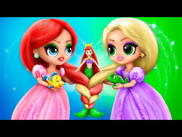 Elsa, Ariel, Sofia, The Wish and Rapunzel / 30 Miniature DIYs for LOL OMG