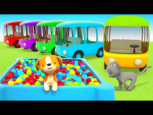 Animals for kids & the colored buses. Helper cars save the day. Full episodes. Car cartoons for kids