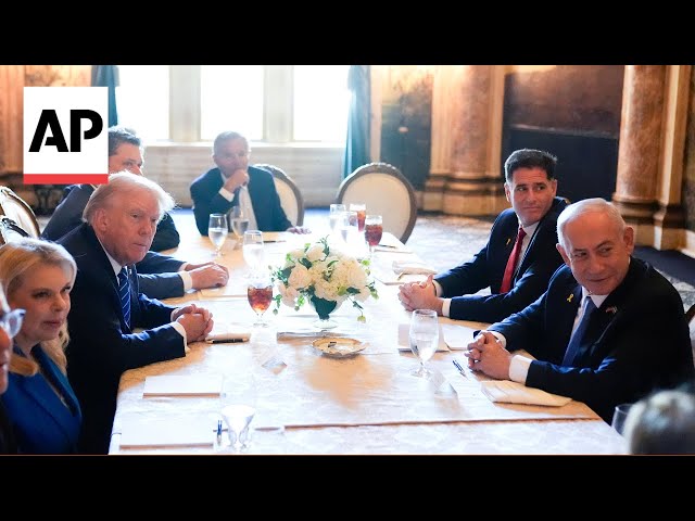 Trump meets Israeli PM Netanyahu at his Mar-a-Lago residence