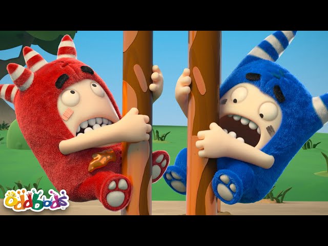 ODDBODS | FUSE VS POGO! | Grease Pole! | Oddbods Full Episode Compilation! | Funny Cartoons for Kids