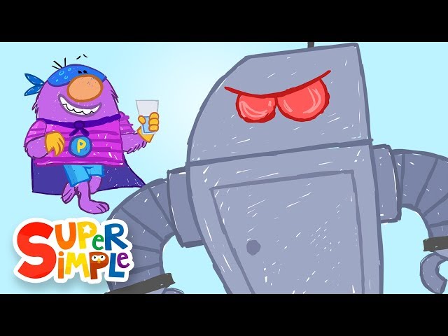 Spill Bot | Captain Monsterica And The Purple Protector | Cartoon for Kids
