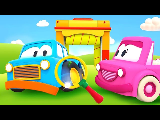 A blue car needs help - Baby cartoons & car cartoons for kids.