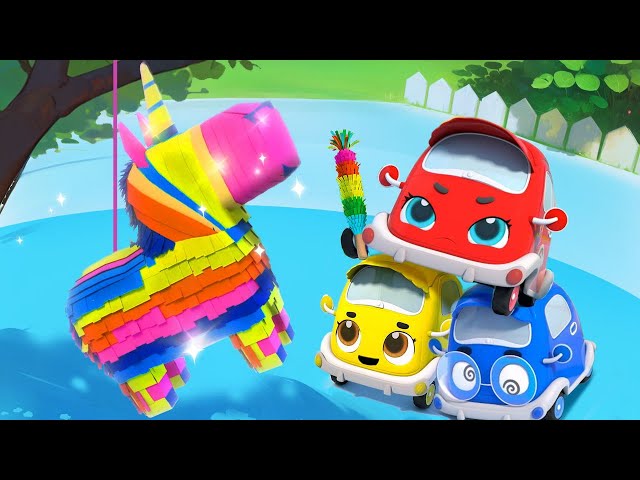 Break the Piñata 🍬🍬 | Car Cartoon | Nursery Rhymes & Kids Songs | BabyBus