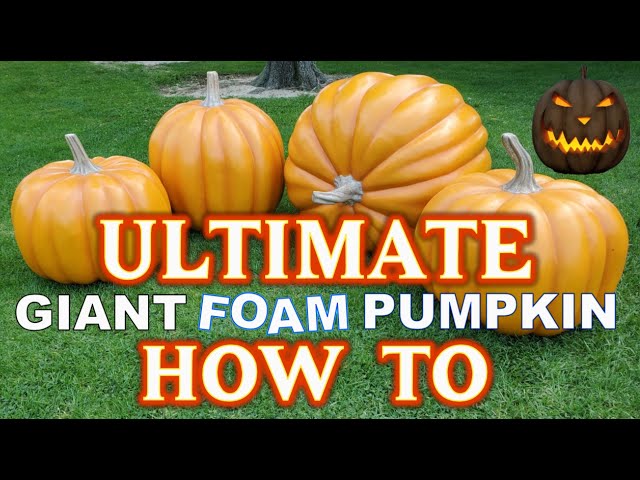 Make a Large Halloween Jack O Lantern 🎃 DIY Giant Foam Pumpkin