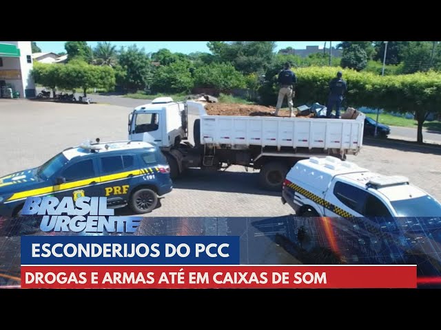 Esconderijos do PCC: drogas e armas até em caixas de som | Brasil Urgente