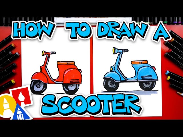 How To Draw A Scooter Motorcycle