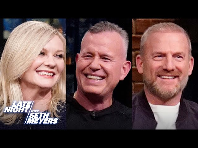 Kirsten Dunst, Sean Casey and Ryan Dempster | Late Night with Seth Meyers