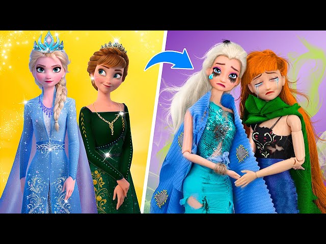 Elsa and Anna from Rich to Broke / 30 Frozen DIYs