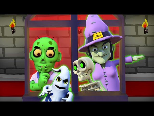 Scary Monsters In The Haunted House - Halloween Songs for Kids @AllBabiesChannel
