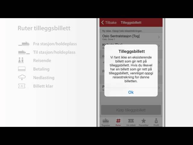 Kjøp Ruter Tilleggsbillett i NSB App