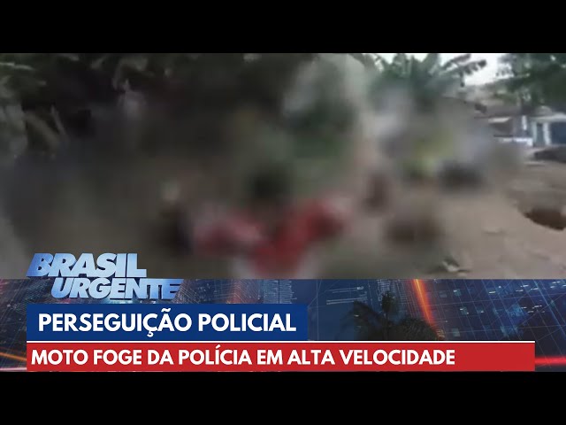 PERSEGUIÇÃO POLICIAL:  moto foge da polícia em alta velocidade | Brasil Urgente