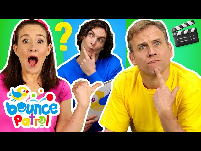 The cast of Bounce Patrol play "Who's Most Likely?"