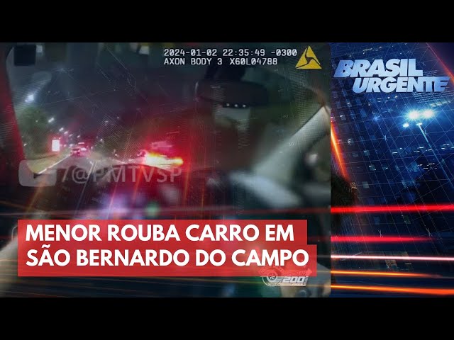 PERSEGUIÇÃO POLICIAL: Menor rouba carro em São Bernardo do Campo