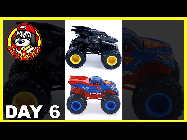GIVEAWAY - Day 6 🎄12 Days of Christmas (MonsterJam Truck Toys BATMAN & SUPERMAN - Series 21) #Shorts