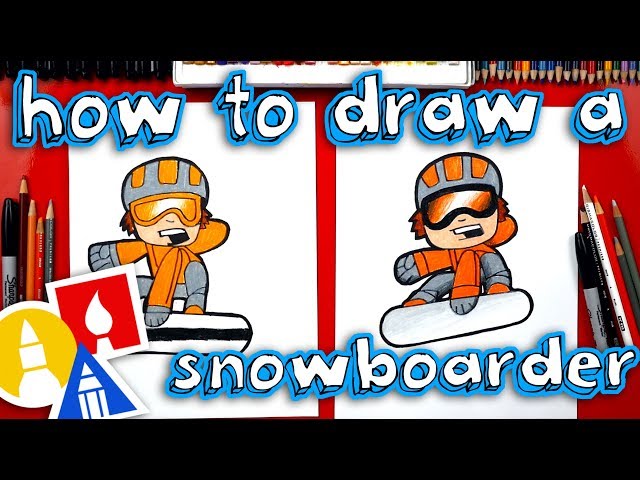 How To Draw A Cartoon Snowboarder