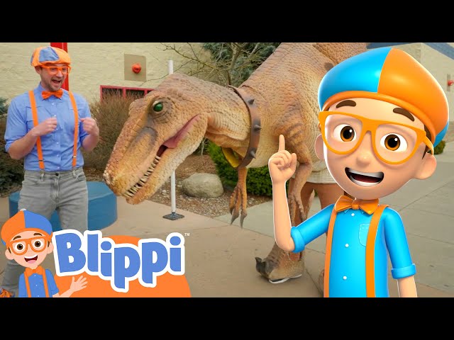 Blippi Learns About Dinosaurs for Kids | Educational Videos for Toddlers | Blippi Wonders Cartoon