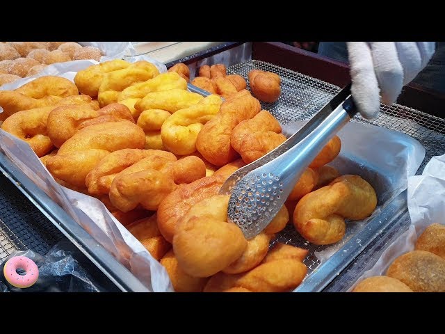 Zero flour! Glutinous rice Twisted bread stick - Korea street food