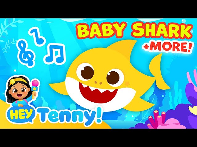 Sing Along Baby Shark with Tenny! | Nursery Rhymes | Educational Video for Kids | Hey Tenny!