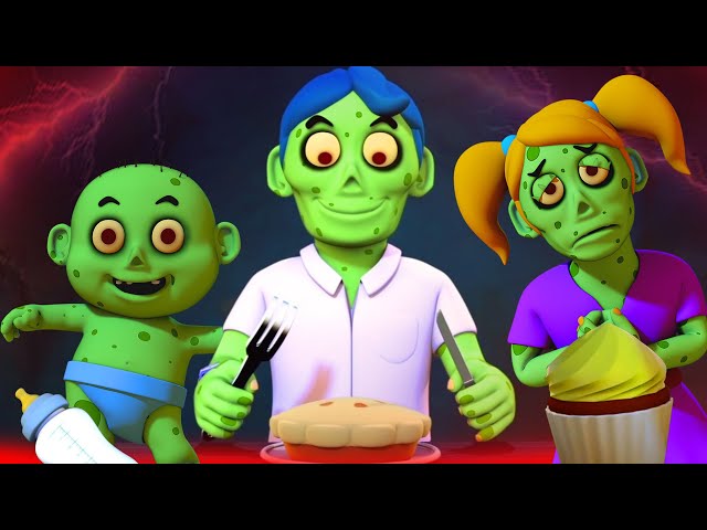 Spookiest Zombie Family Dinner Party | 3D Halloween Cartoon and Songs by @AllBabiesChannel
