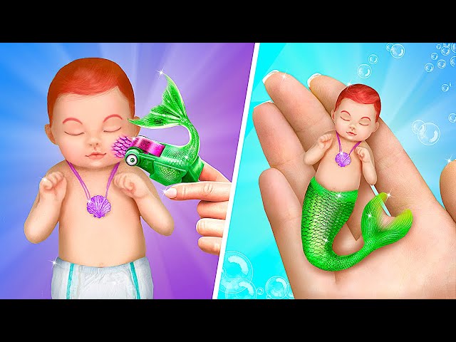 Miniature Baby Mermaid / 31 DIYs for Dolls