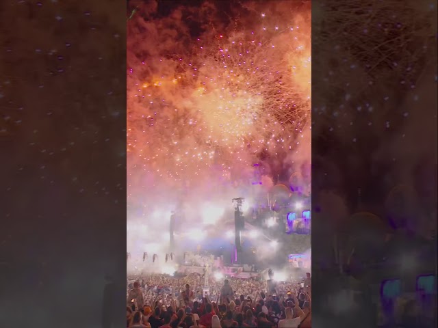 Tiësto closing the MainStage on the first day of Tomorrowland 2023.