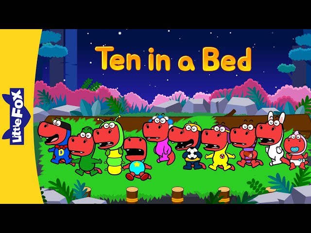 Ten in a Bed 2 | Learning Songs | Little Fox | Animated Songs for Kids