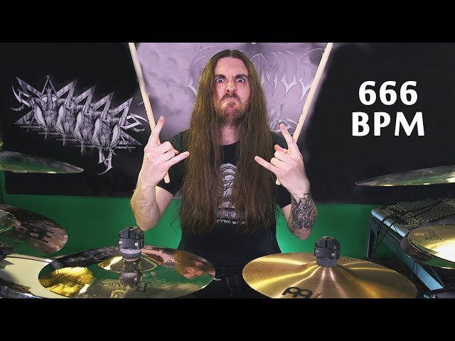 Drumming at 666 BPM
