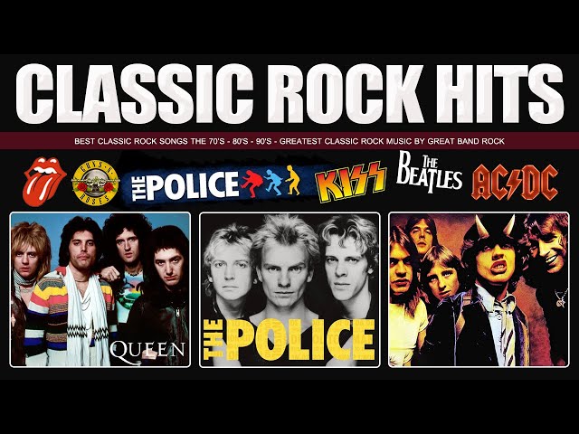 Classic Rock Songs 70s 80s 90s 🔥 Pink Floyd, The Who, ACDC, Queen, Aerosmith, Bon Jovi, Guns N Roses