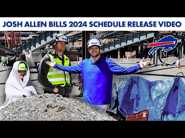 Josh Allen Reveals The Buffalo Bills 2024 Schedule From The New Stadium Construction Site!